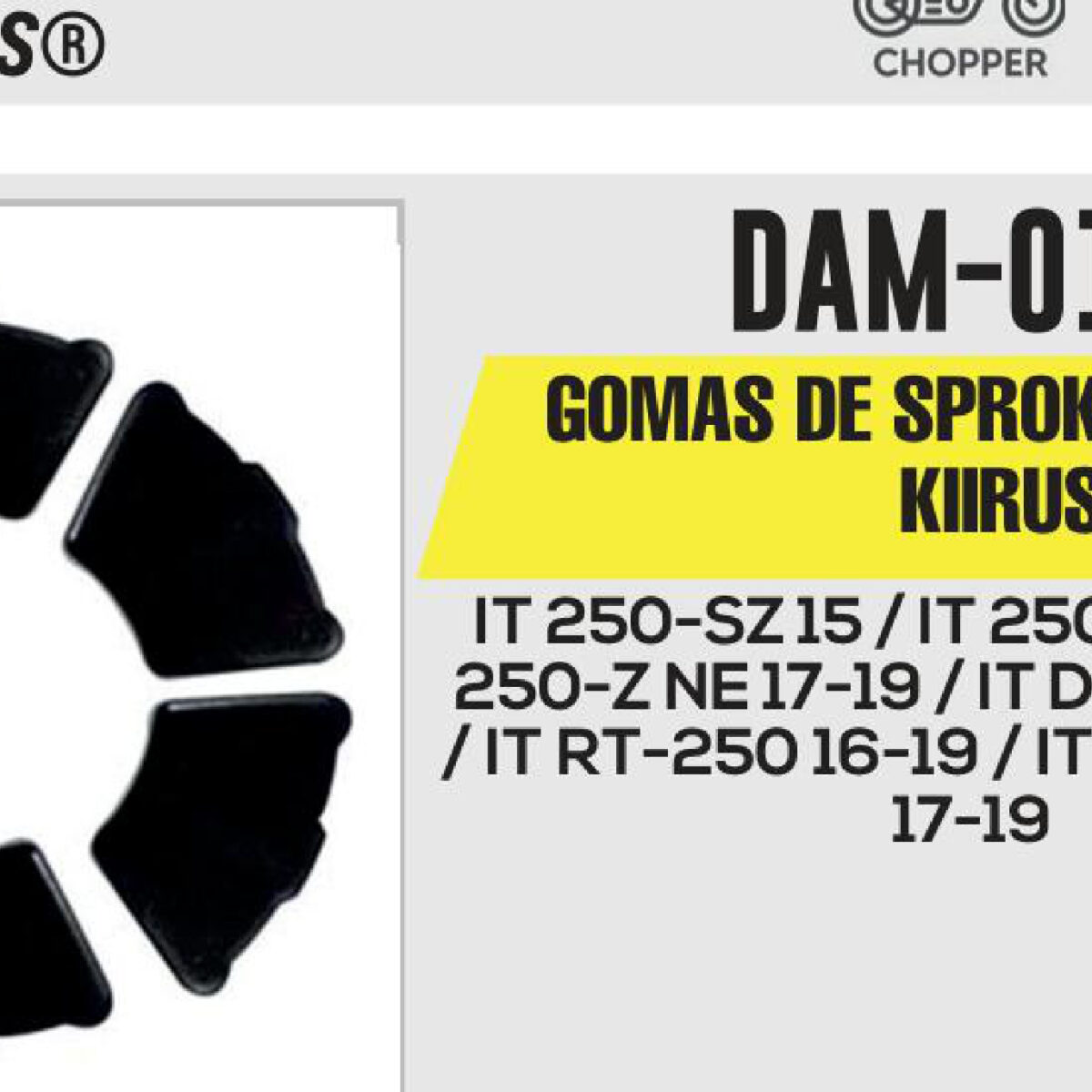 GOMAS DE SPROKET DAMPER