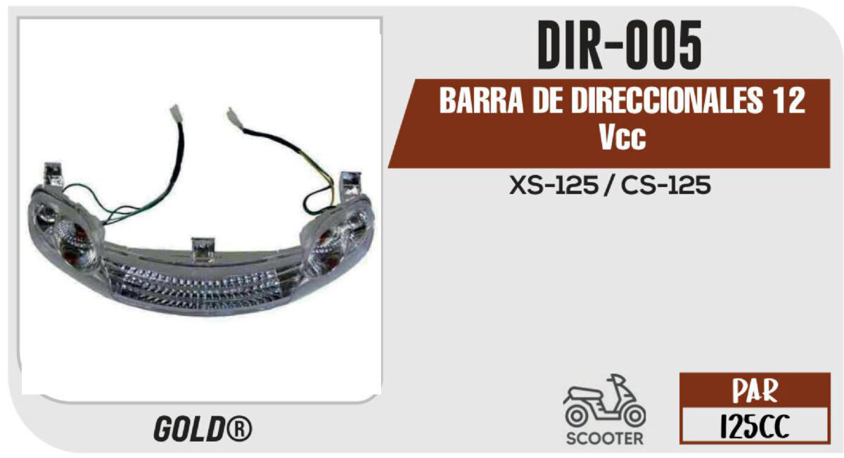 BARRA DE DIRECCIONALES 12Vcc