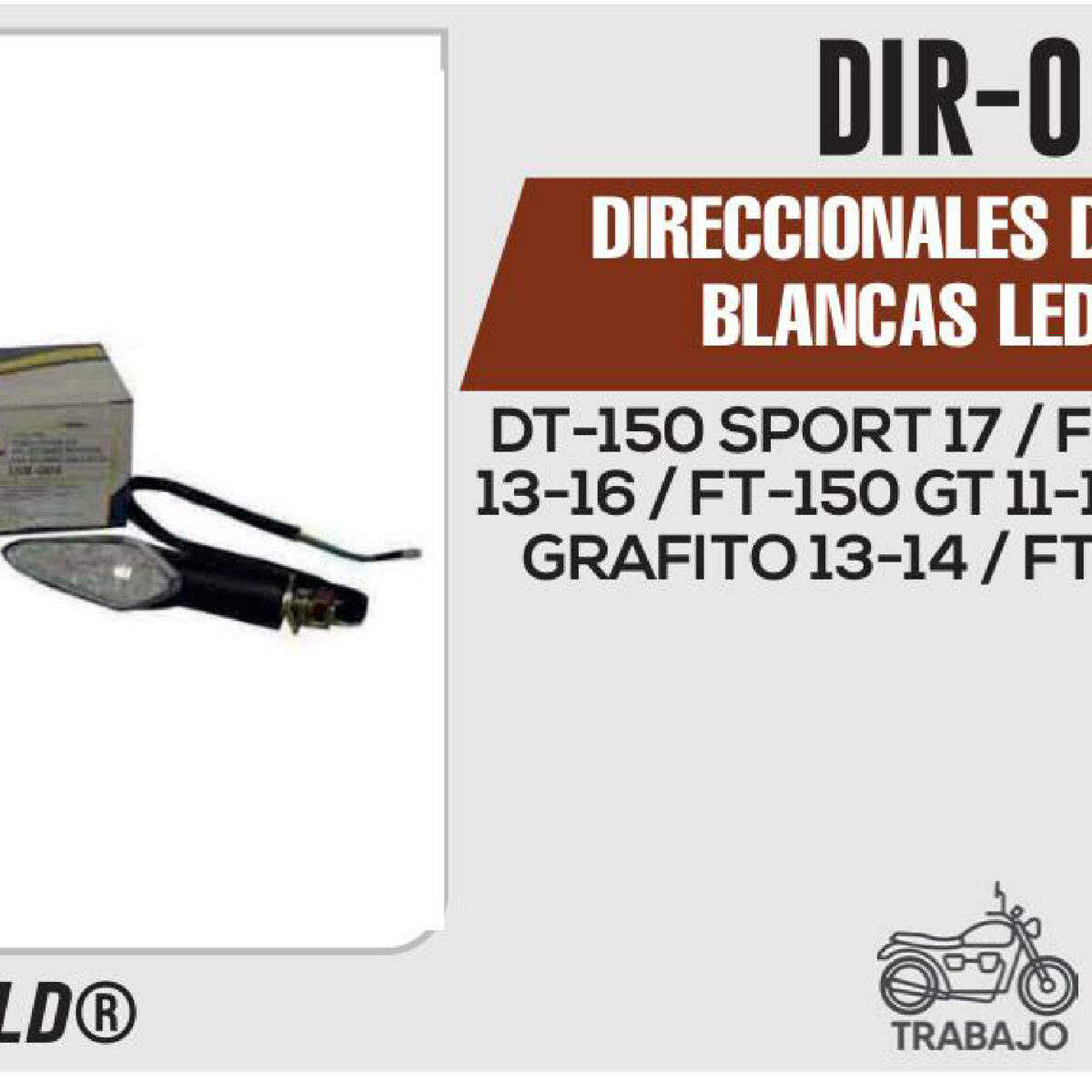 DIRECCIONALES DELANTERAS BLANCAS LED 12Vcc