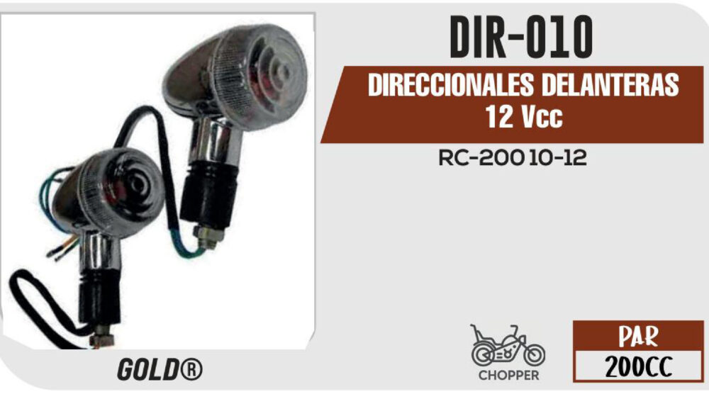 DIRECCIONALES DELANTERAS  12Vcc