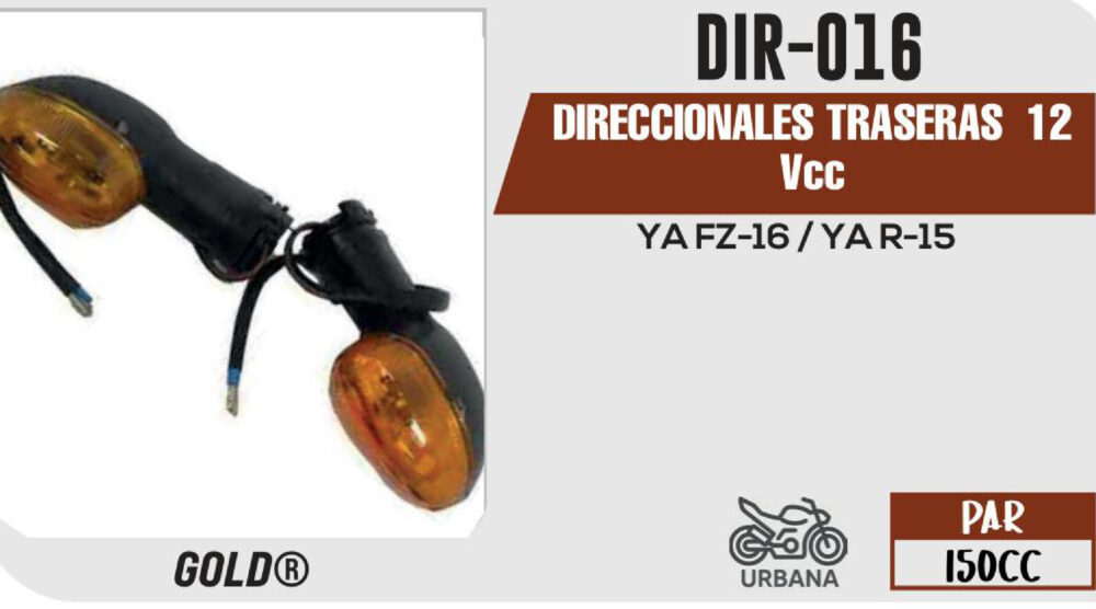 DIRECCIONALES TRASERAS  12Vcc