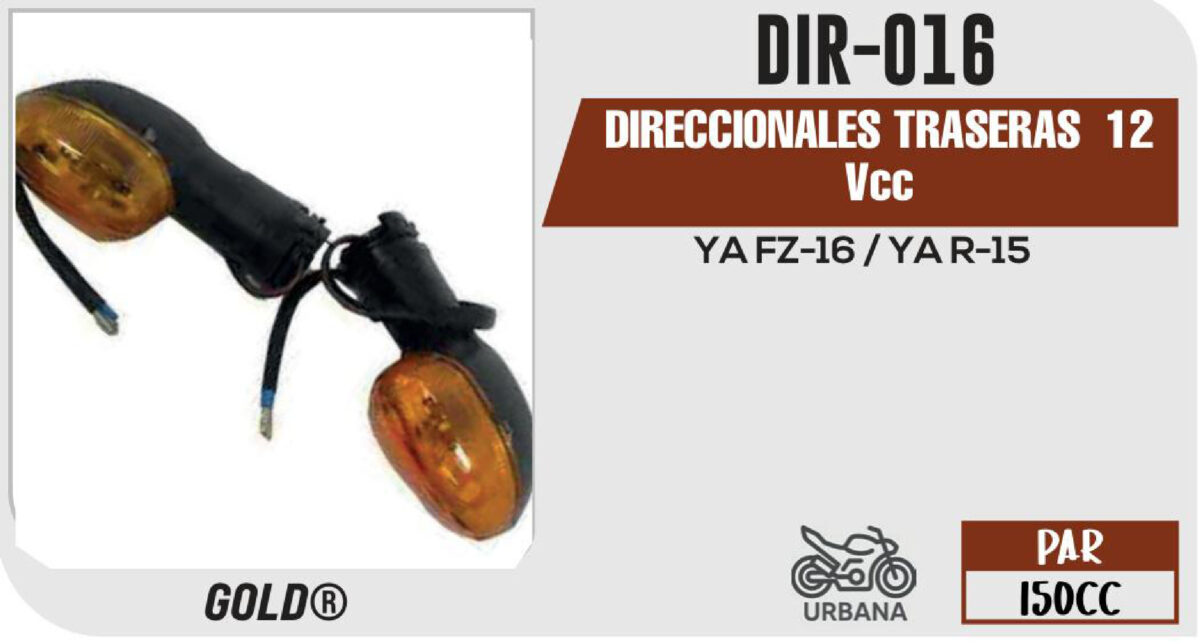 DIRECCIONALES TRASERAS  12Vcc