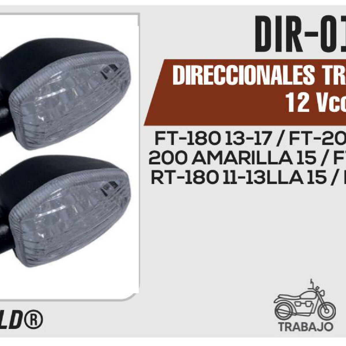 DIRECCIONALES TRASERAS LED 12Vcc