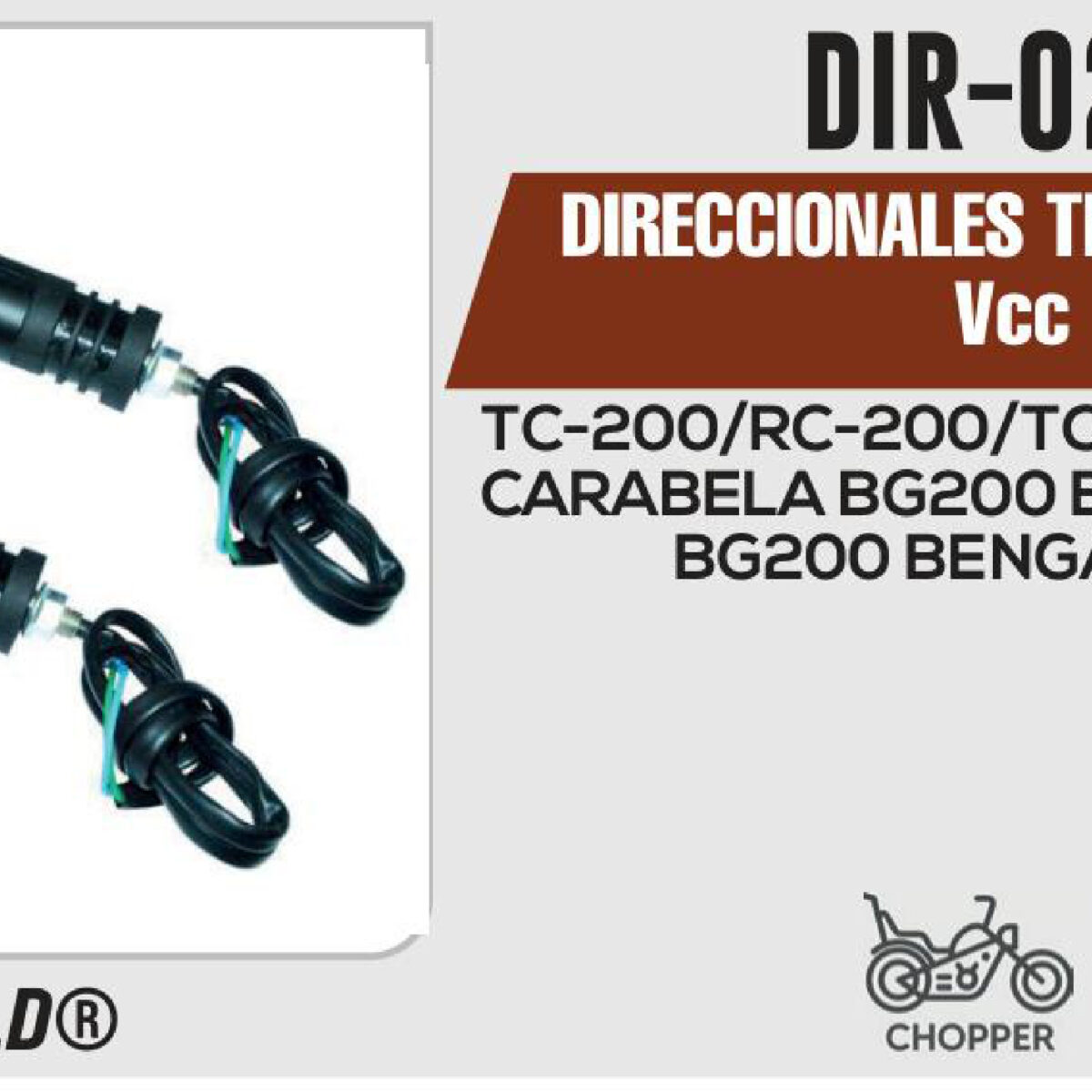 DIRECCIONALES TRASERAS 12Vcc
