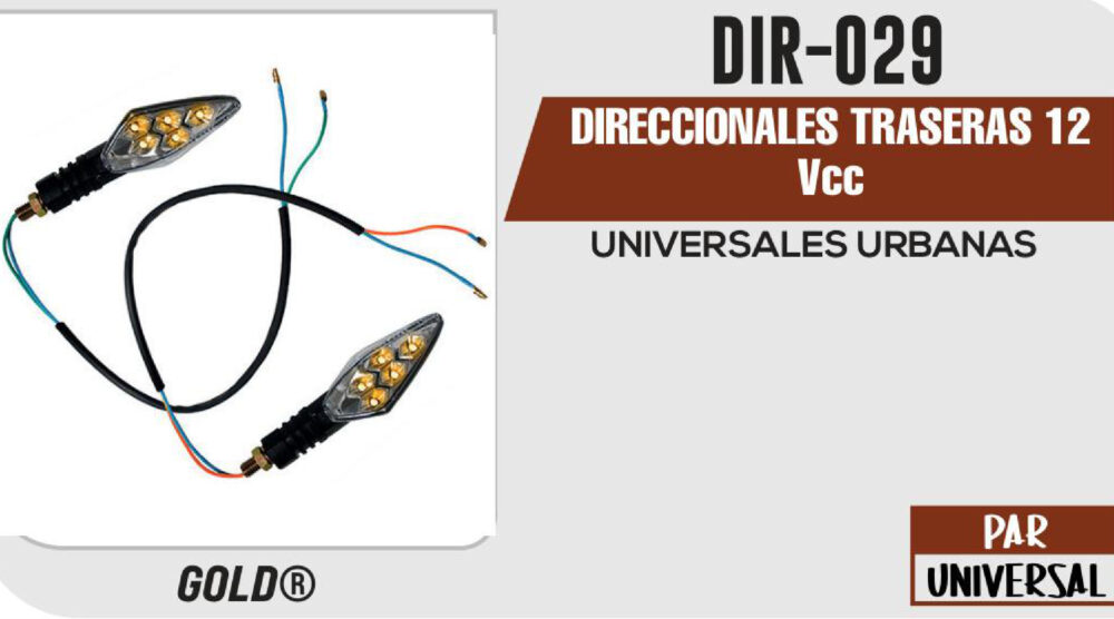 DIRECCIONALES TRASERAS 12Vcc