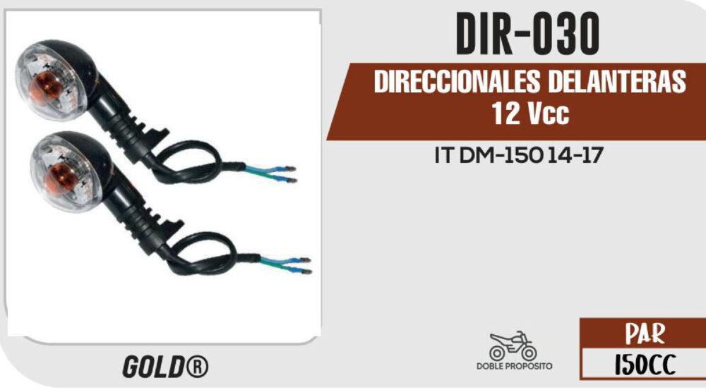 DIRECCIONALES DELANTERAS 12Vcc