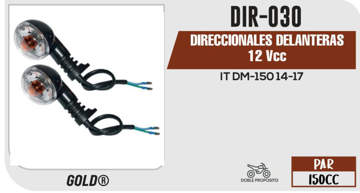DIRECCIONALES DELANTERAS 12Vcc