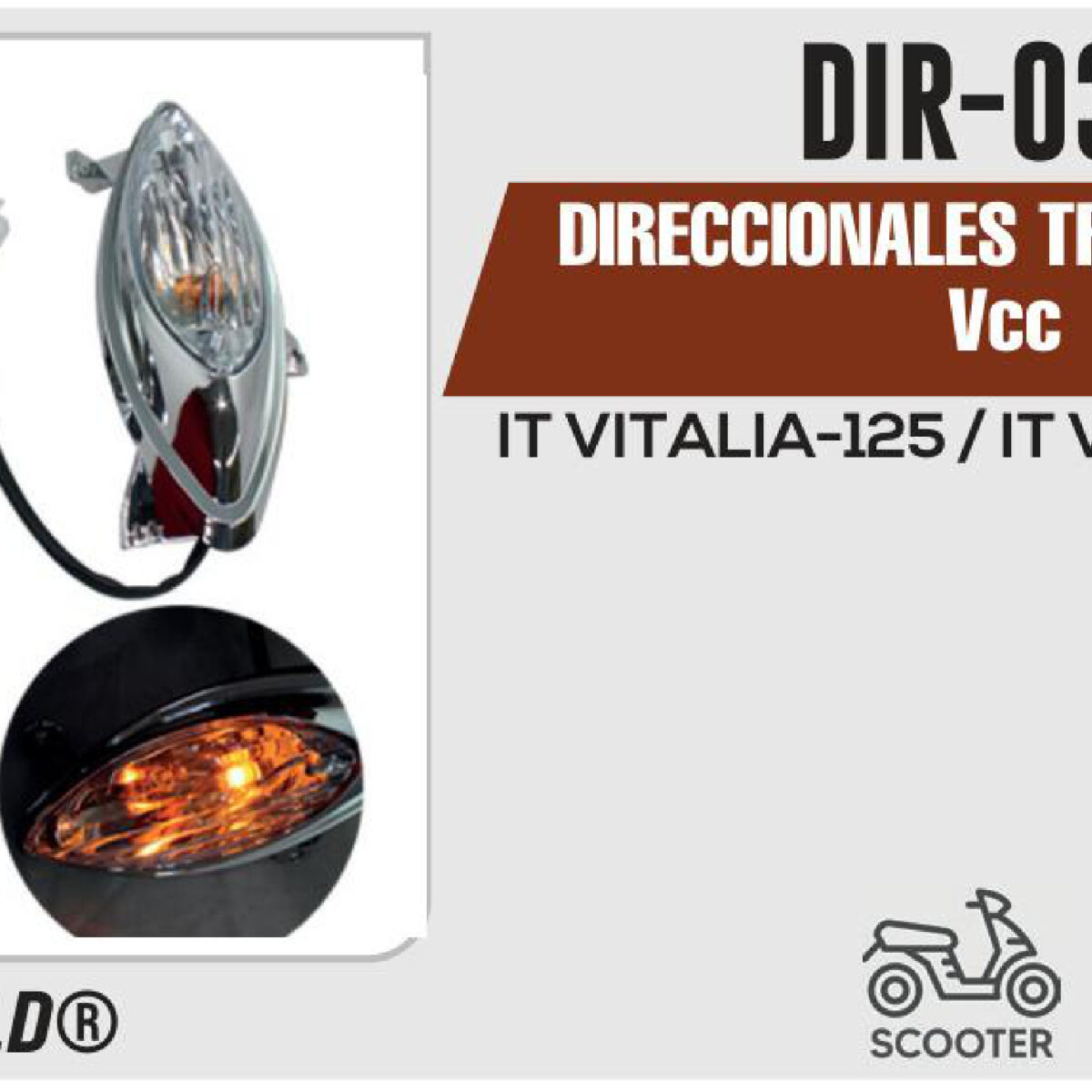 DIRECCIONALES TRASERAS 12Vcc