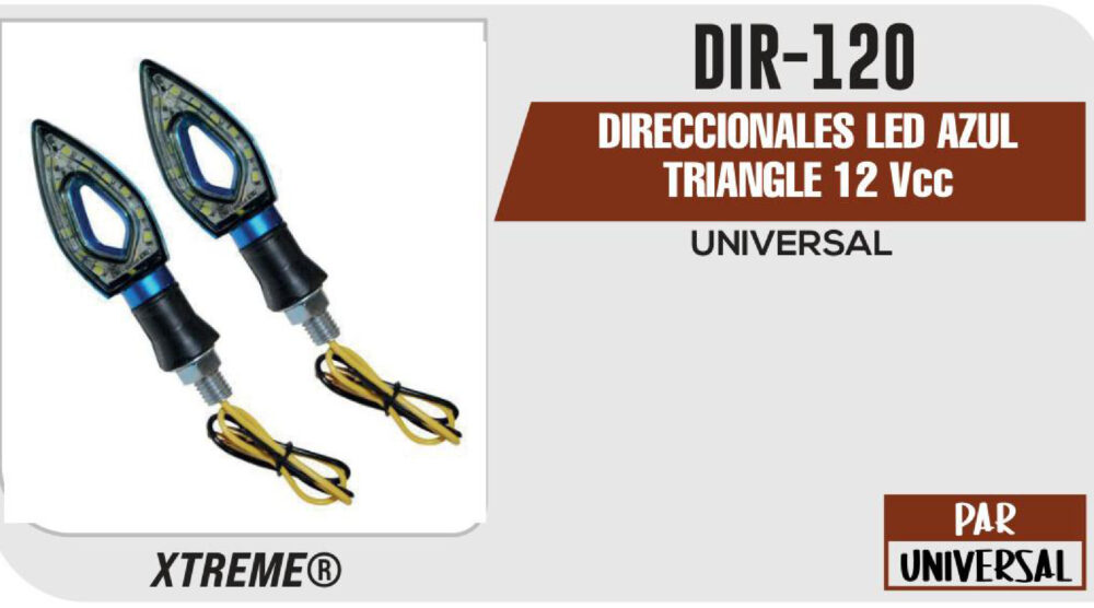 DIRECCIONALES LED AZUL TRIANGLE 12Vcc