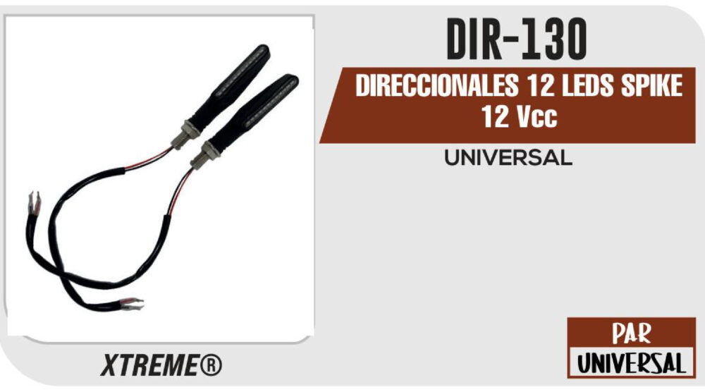 DIRECCIONALES 12 LEDS SPIKE 12Vcc