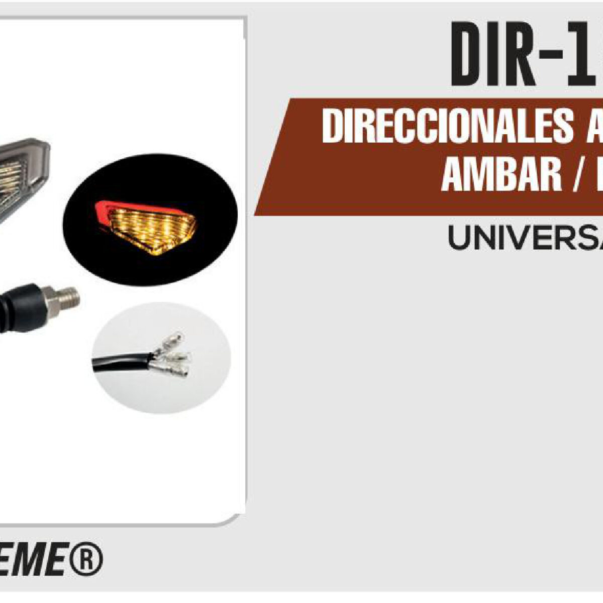 DIRECCIONALES ARCH 12Vcc AMBAR / ROJO
