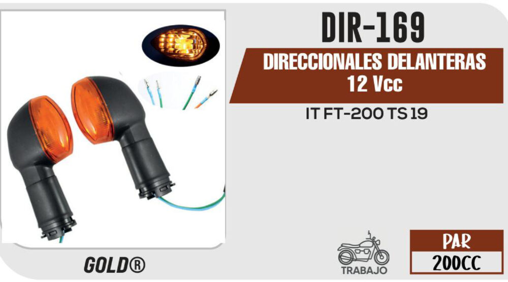 DIRECCIONALES DELANTERAS 12Vcc