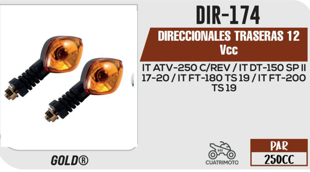 DIRECCIONALES DELANTERAS 12Vcc