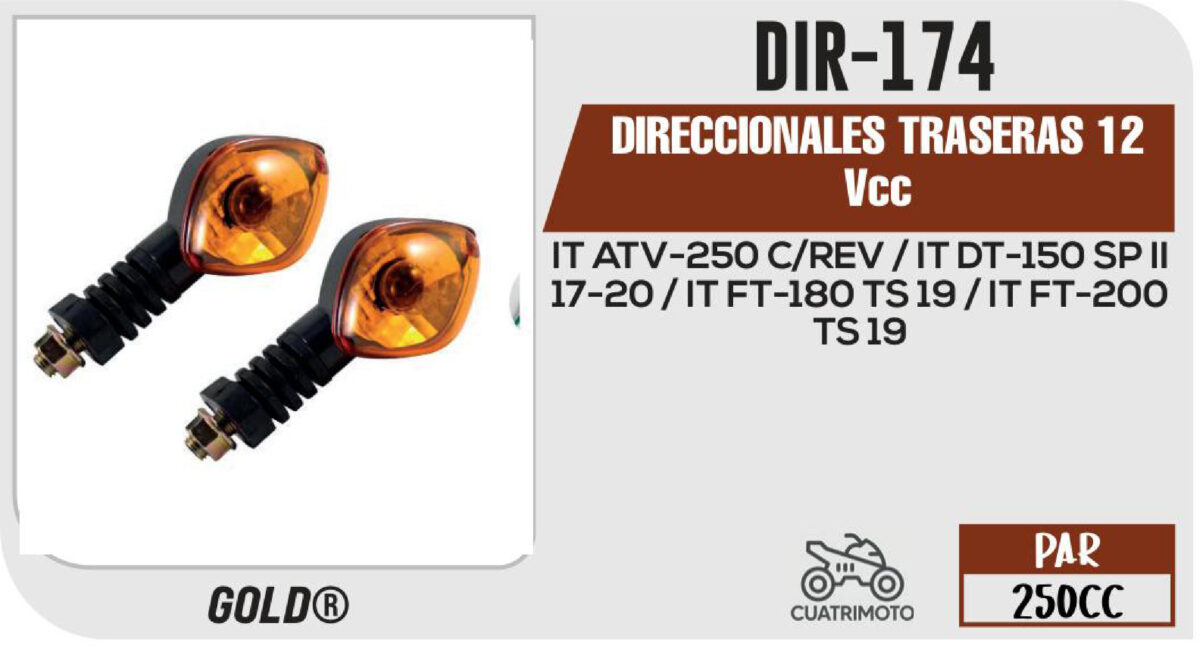 DIRECCIONALES DELANTERAS 12Vcc