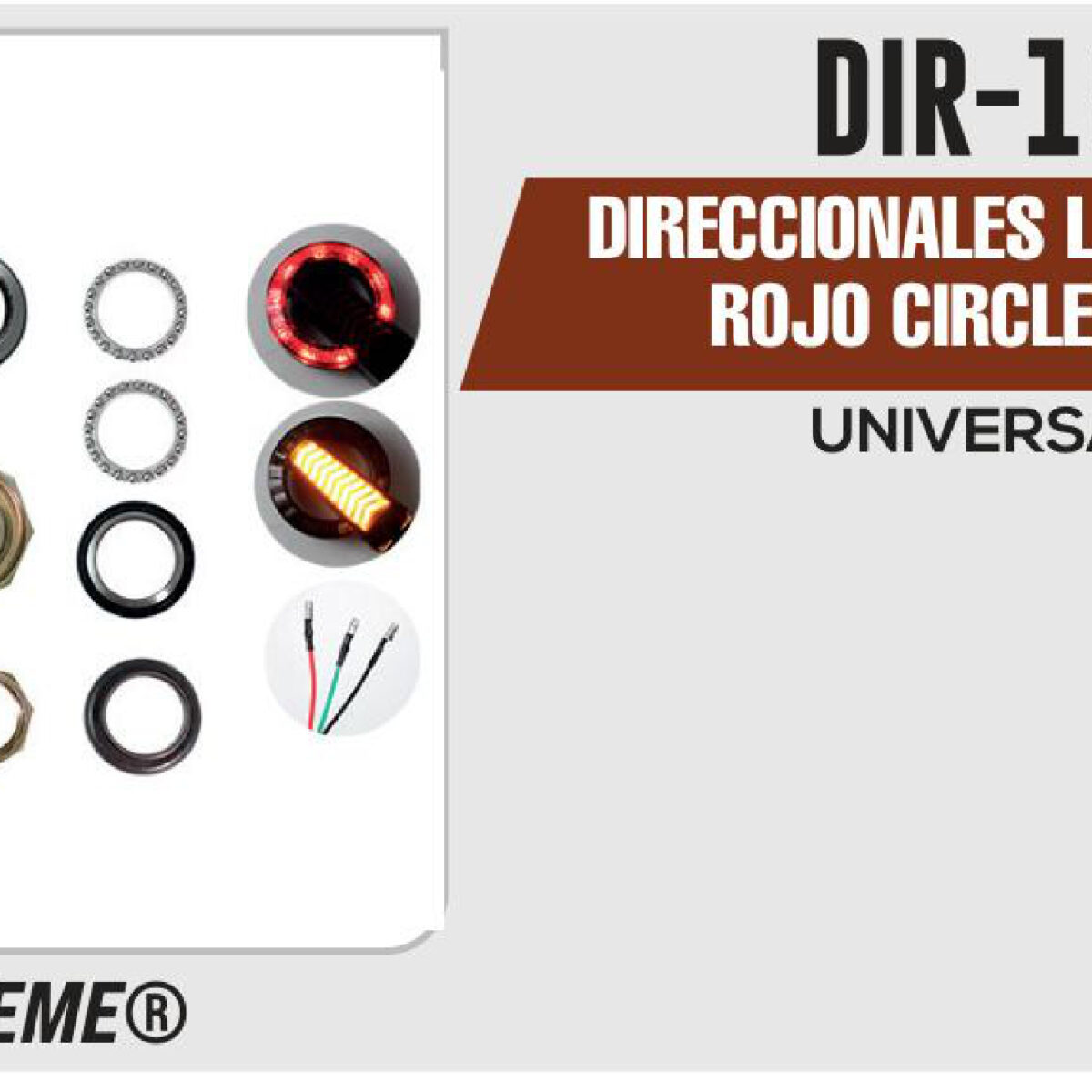 DIRECCIONALES LED AMBAR / ROJO CIRCLE 12Vcc