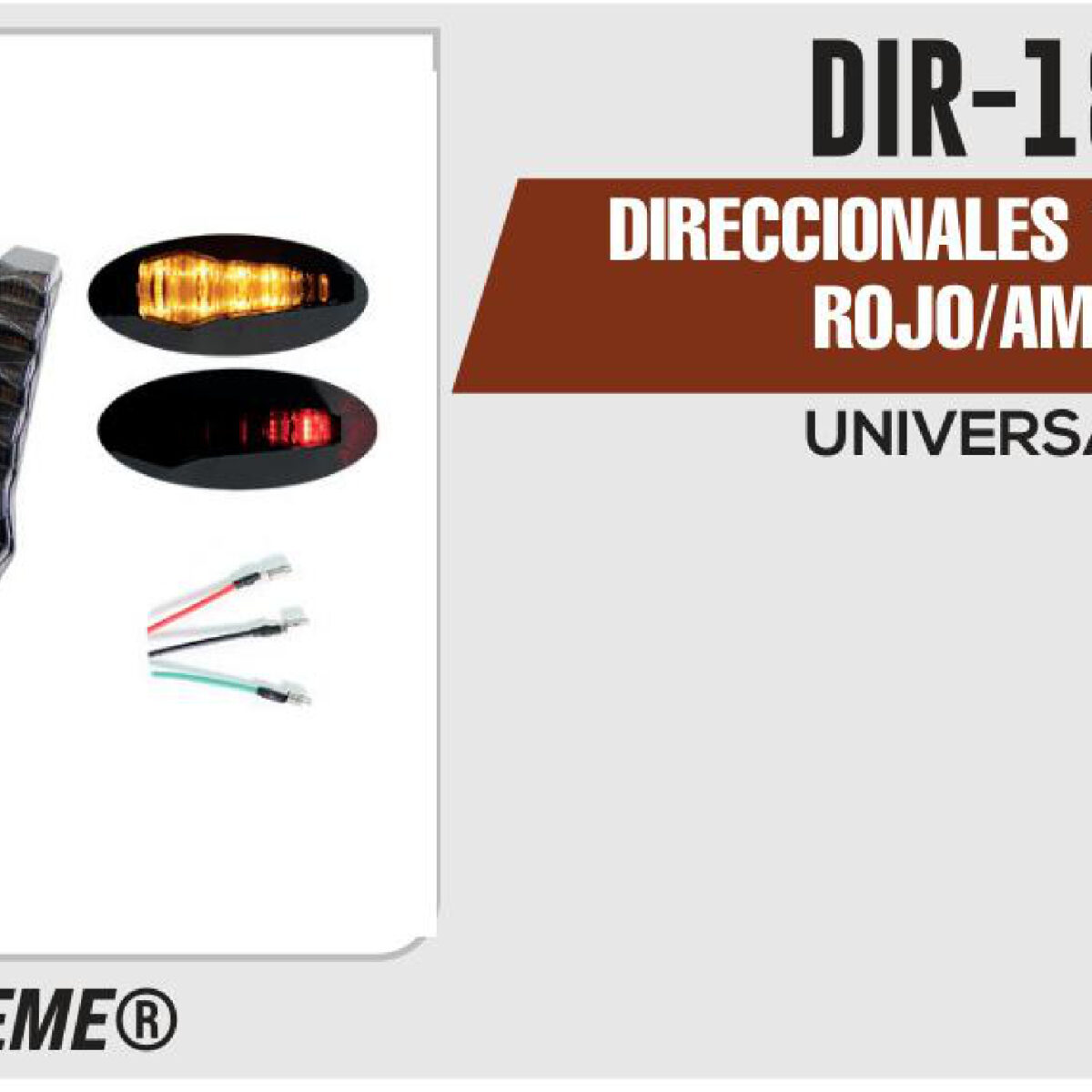 DIRECCIONALES TIP ROJO/AMBAR 12Vcc
