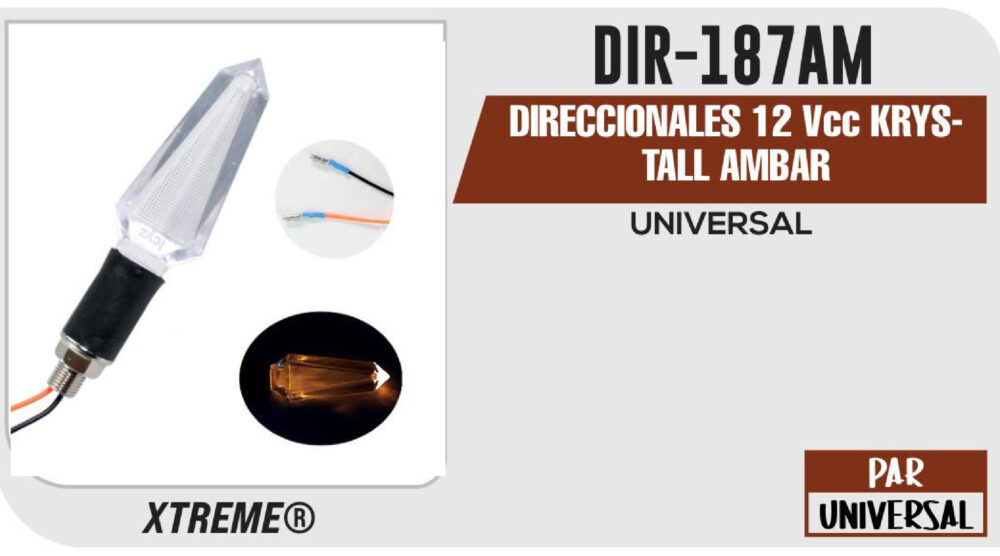 DIRECCIONALES KRYSTALL AMBAR 12Vcc
