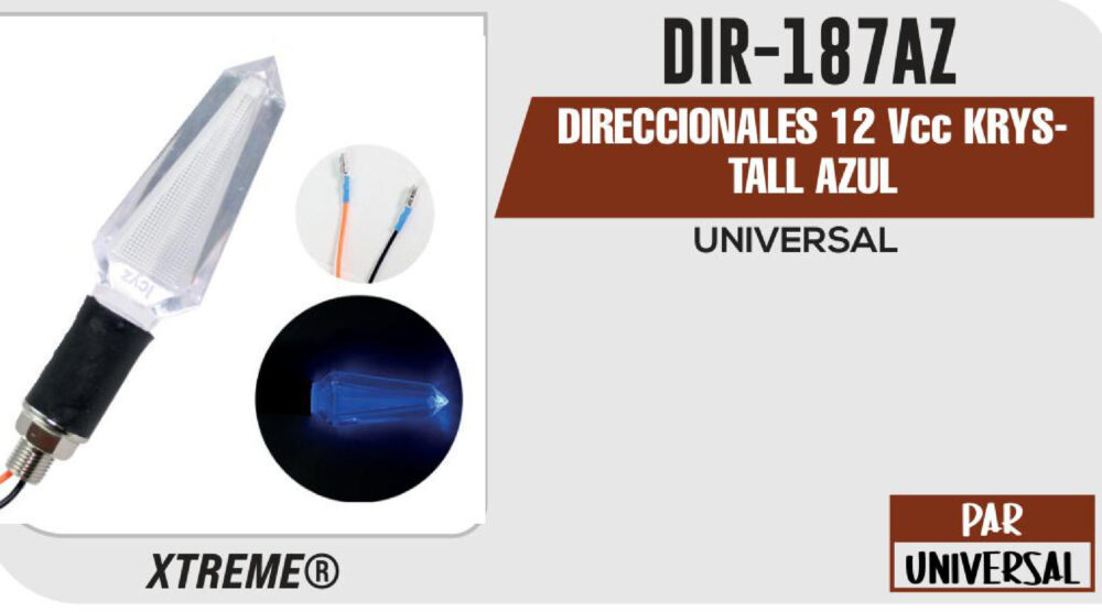 DIRECCIONALES KRYSTALL AZUL 12Vcc