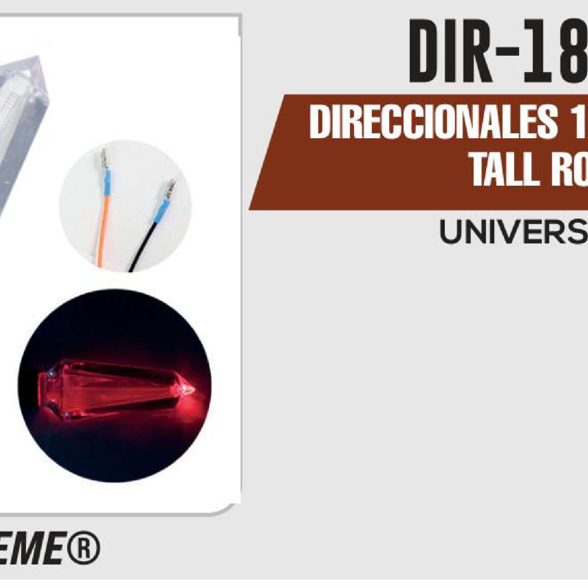 DIRECCIONALES KRYSTALL ROJO 12Vcc