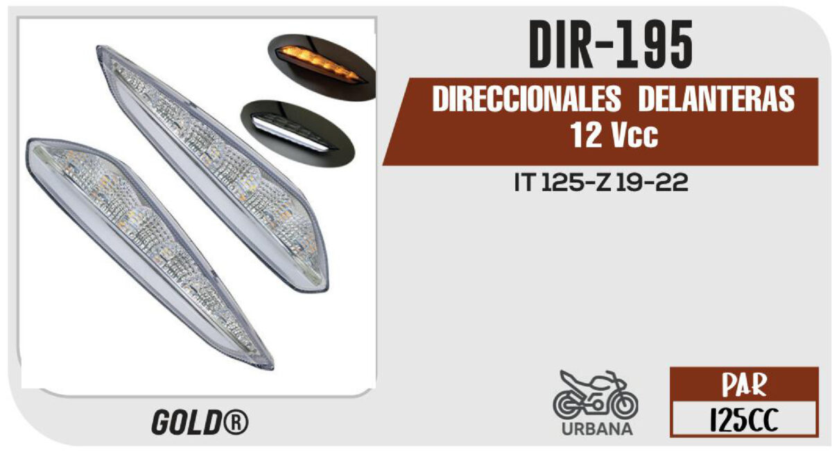 DIRECCIONALES DELANTERAS 12Vcc