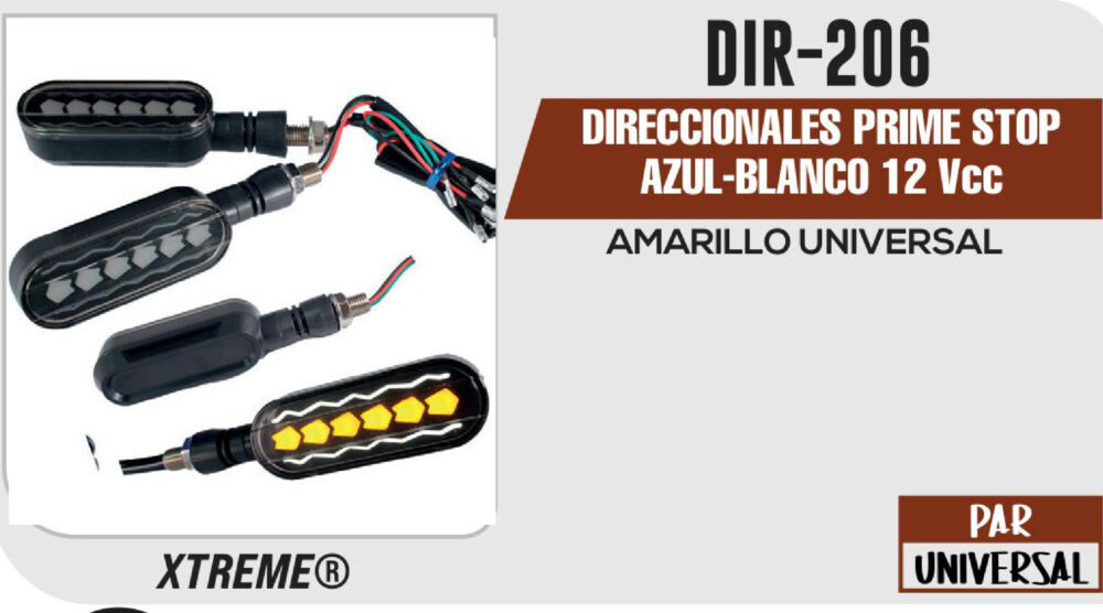 DIRECCIONALES PRIME STOP ROJO 12Vcc