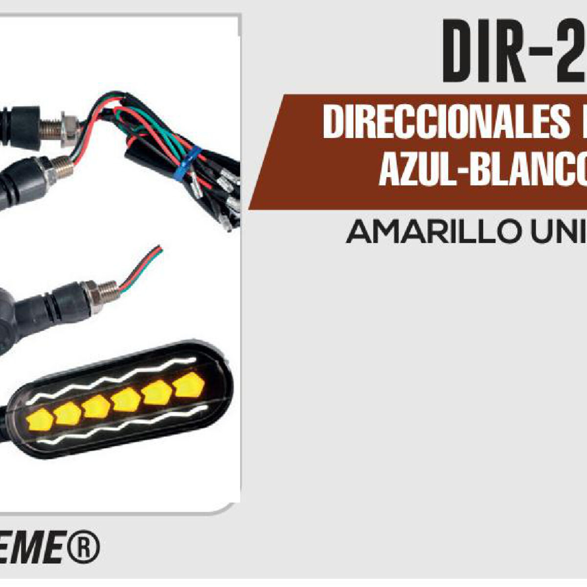 DIRECCIONALES PRIME STOP ROJO 12Vcc