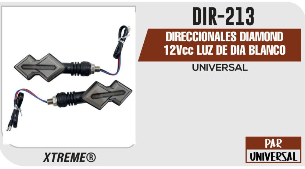 DIRECCIONALES DIAMOND 12Vcc LUZ DE DIA BLANCO