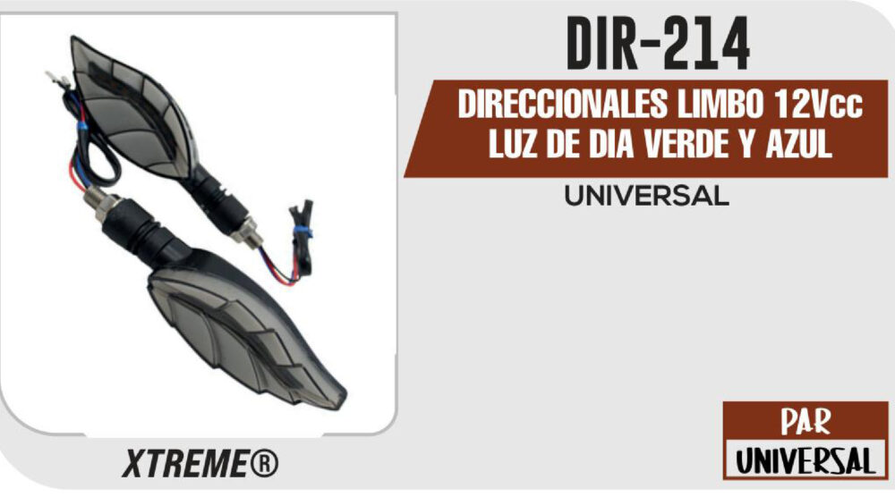 DIRECCIONALES LIMBO 12Vcc LUZ DE DIA VERDE Y AZUL