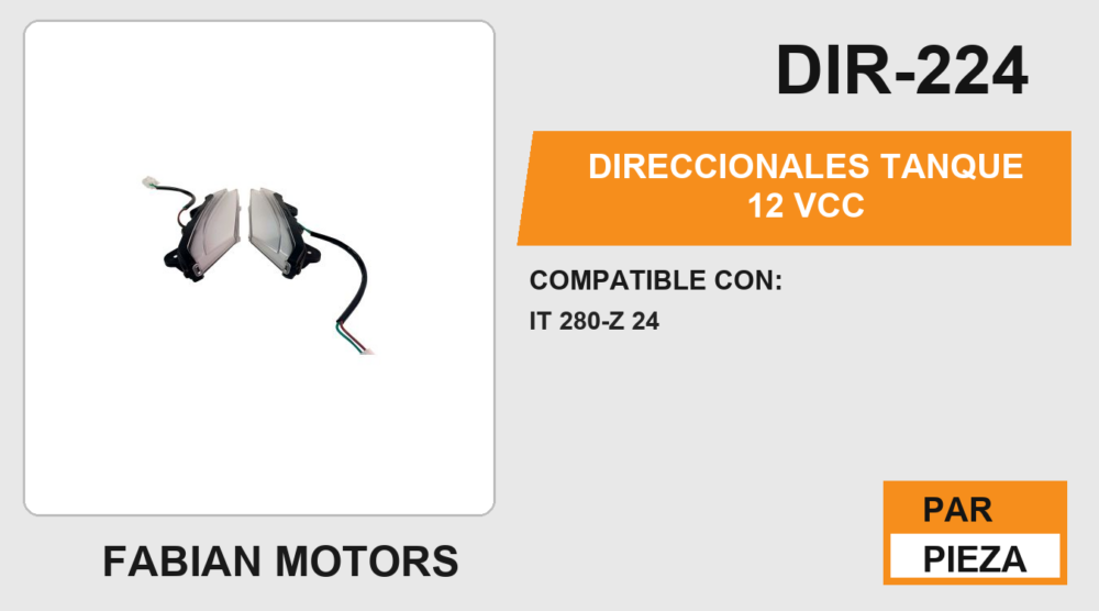DIRECCIONALES TANQUE 12Vcc