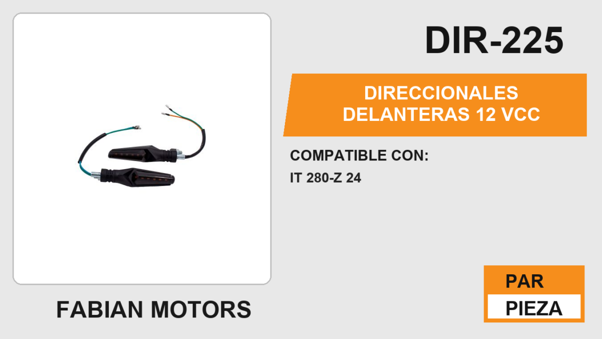 DIRECCIONALES DELANTERAS 12Vcc