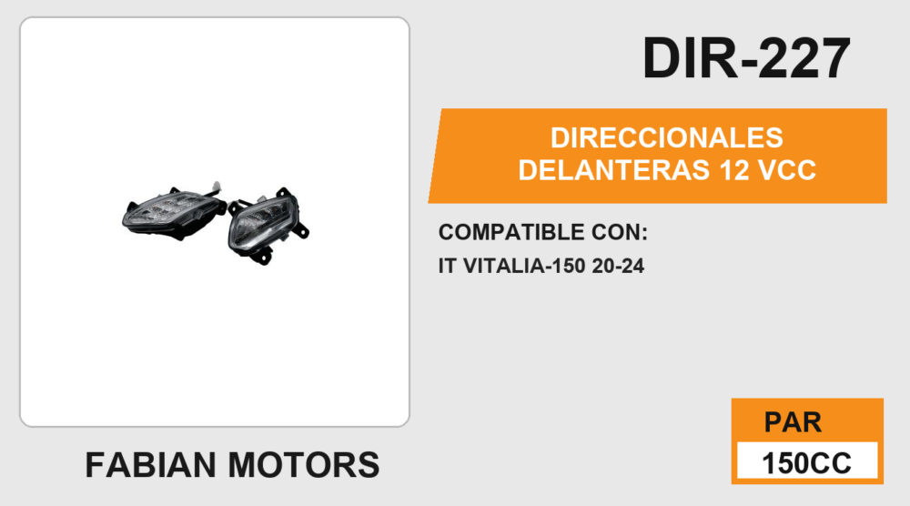 DIRECCIONALES DELANTERAS 12Vcc