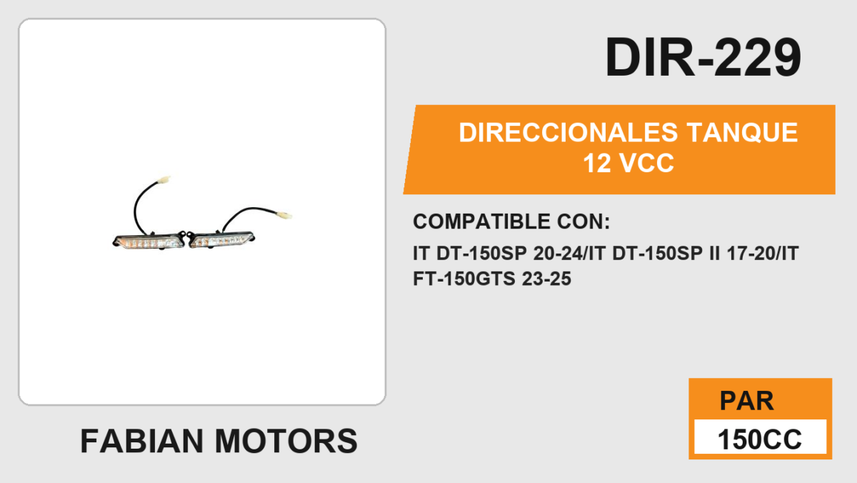 DIRECCIONALES TANQUE 12Vcc