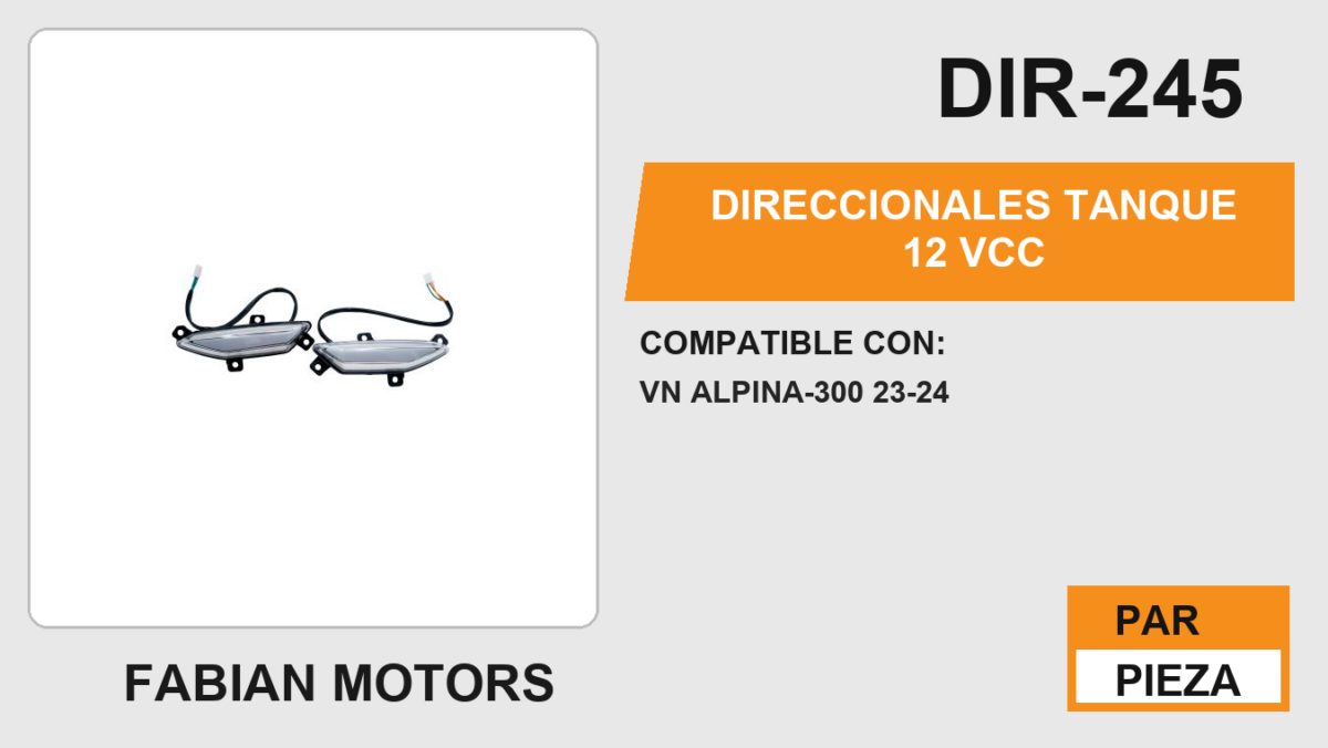 DIRECCIONALES TANQUE 12Vcc