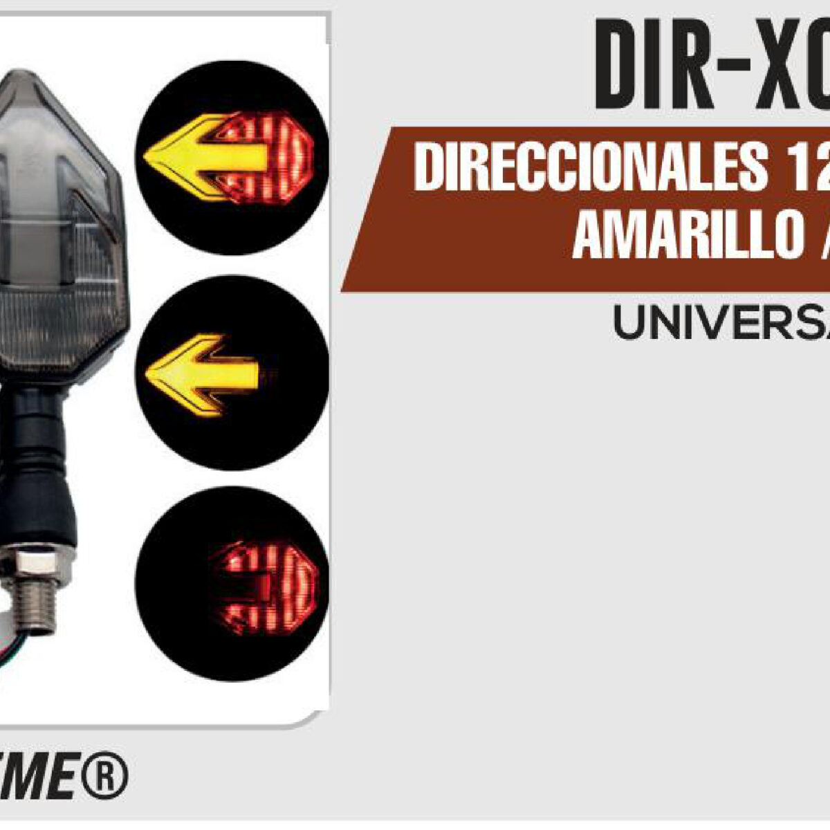 DIRECCIONALES 12Vcc FLECHA AMARILLO / ROJO