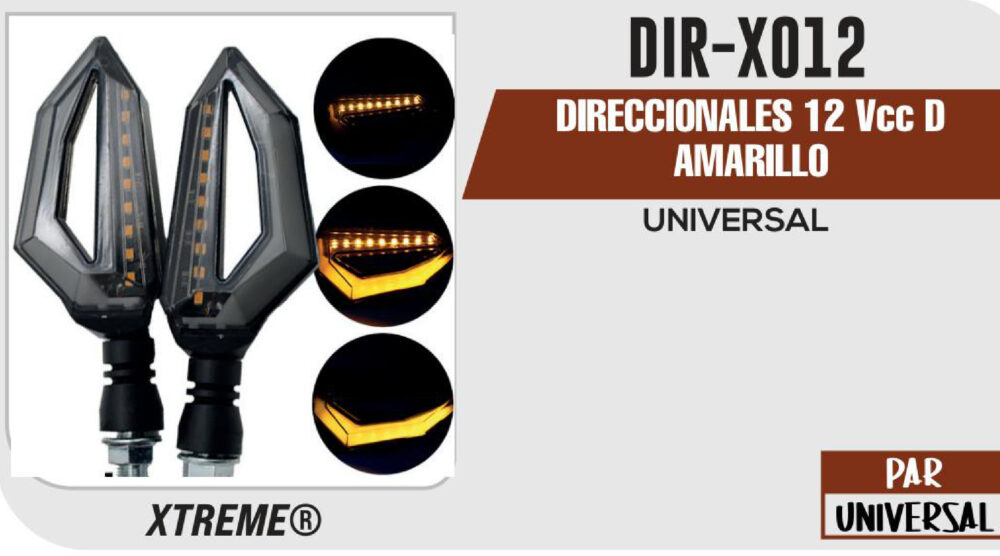DIRECCIONALES 12Vcc D AMARILLO / AZUL