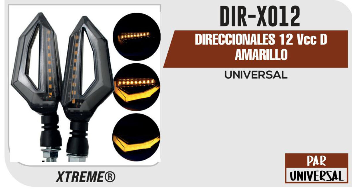 DIRECCIONALES 12Vcc D AMARILLO / AZUL