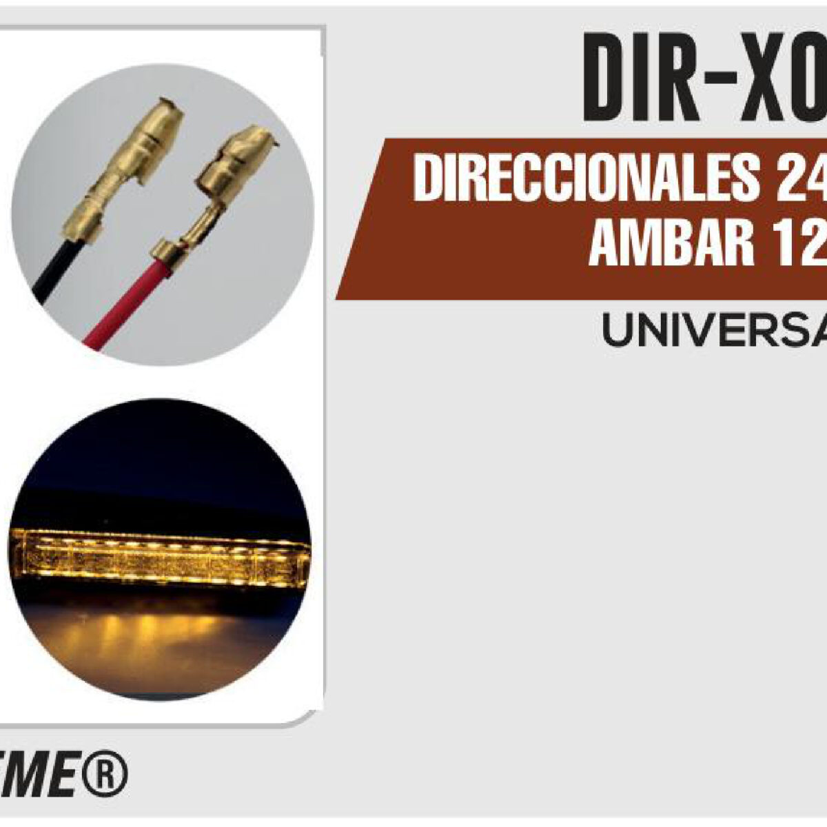 DIRECCIONALES 24 LEDS SPIKE BLANCA / AMBAR 12Vcc