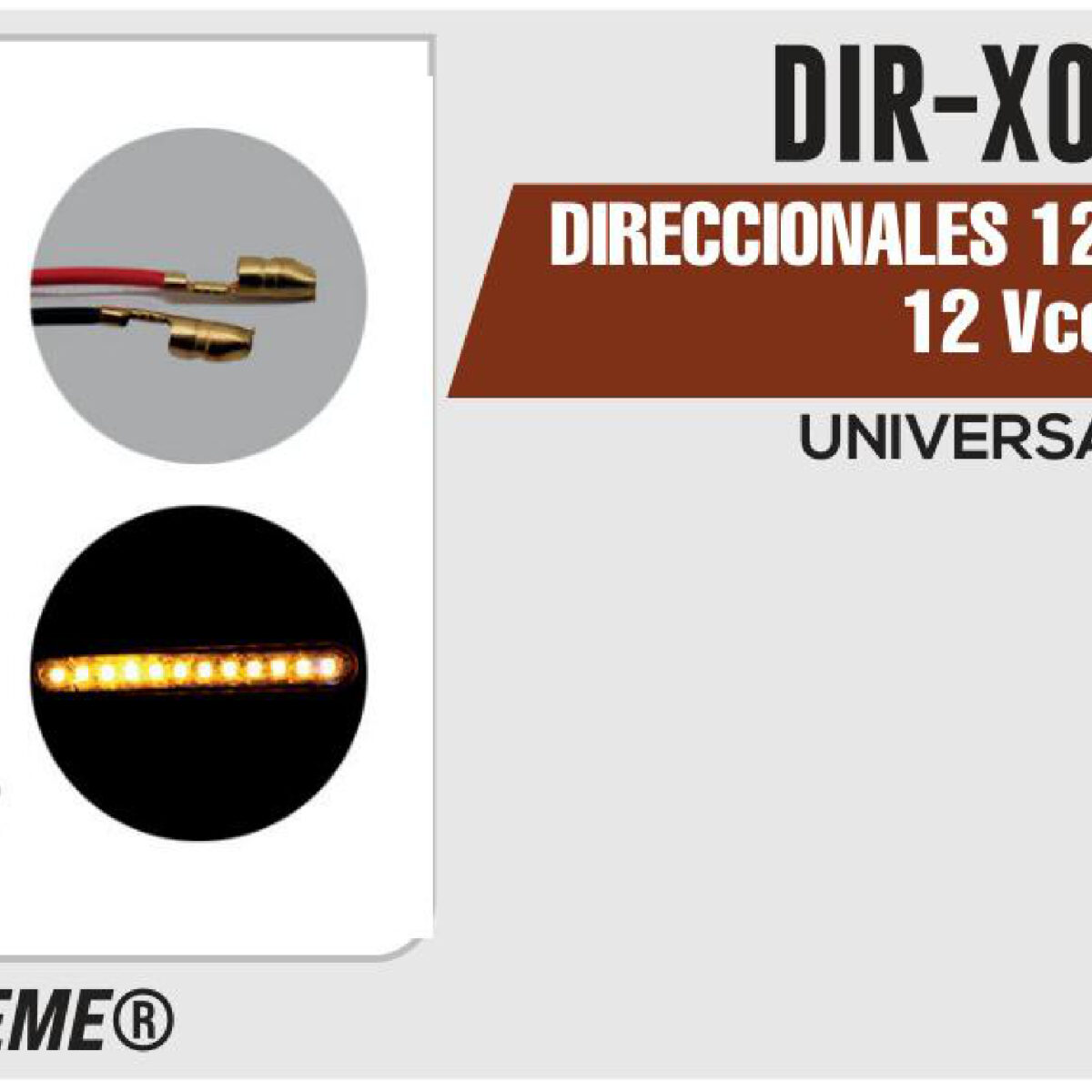 DIRECCIONALES 12 LEDS SPIKE 12Vcc