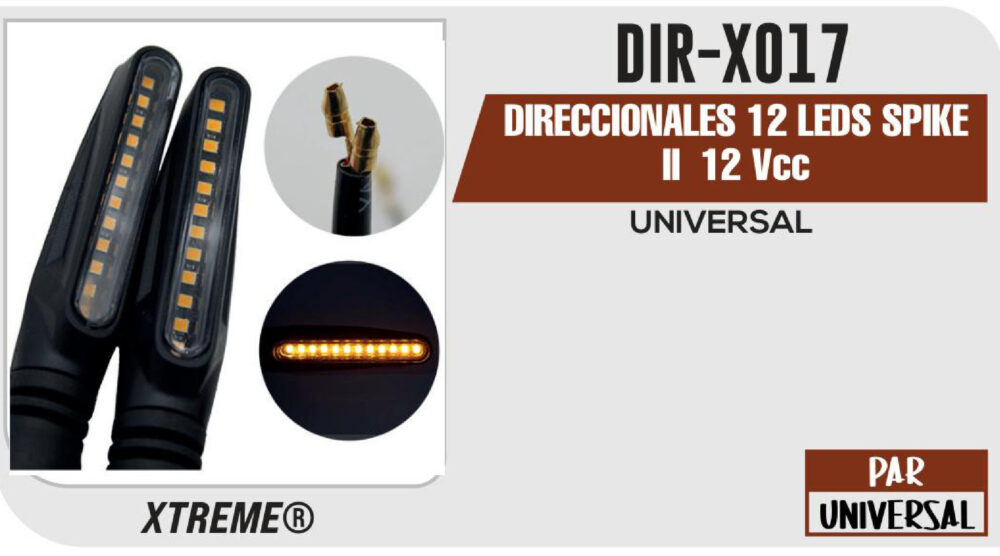 DIRECCIONALES 12 LEDS SPIKE II 12Vcc