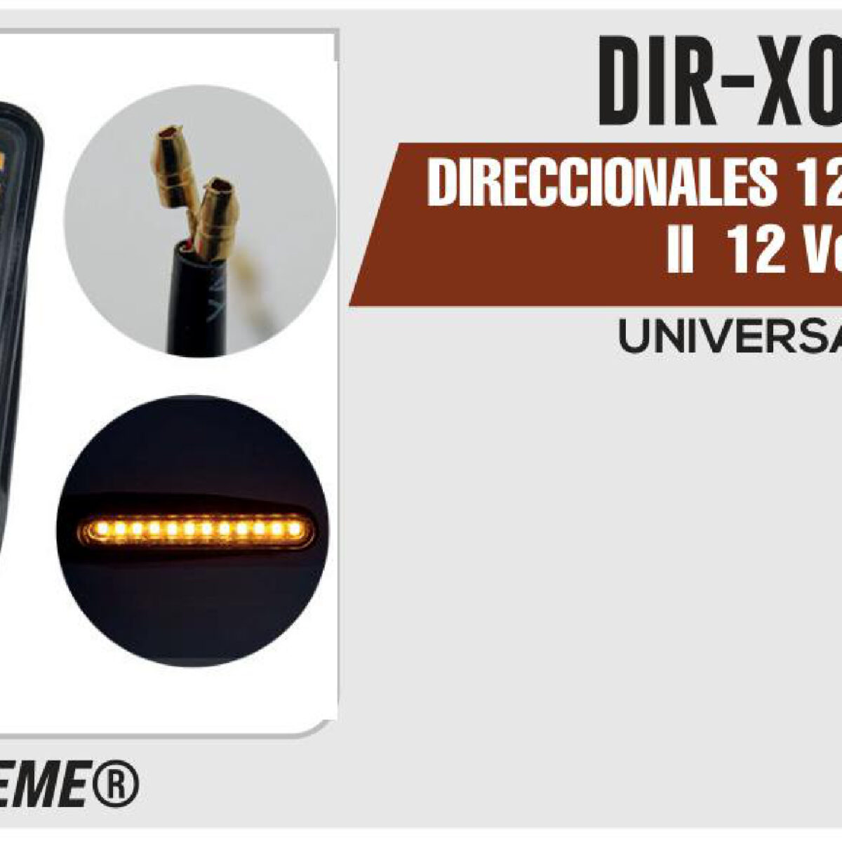DIRECCIONALES 12 LEDS SPIKE II 12Vcc
