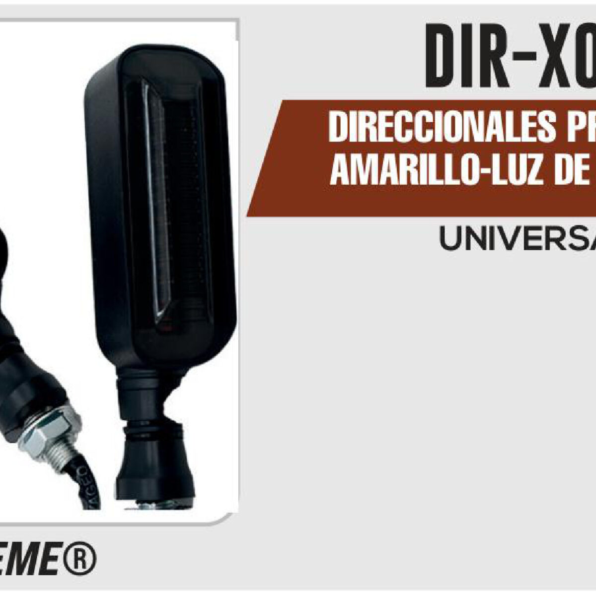 DIRECCIONALES PRIME 12Vcc AMARILLO-LUZ DE DIA BLANCO UNIVERSAL