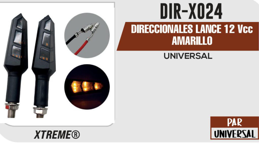 DIRECCIONALES LANCE 12Vcc AMARILLO