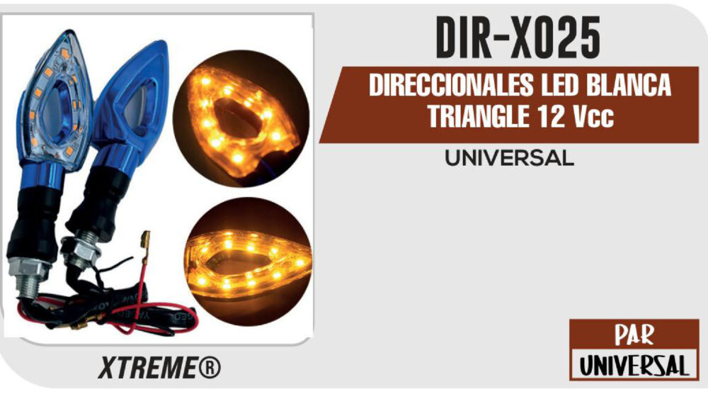 DIRECCIONALES LED BLANCA TRIANGLE 12Vcc