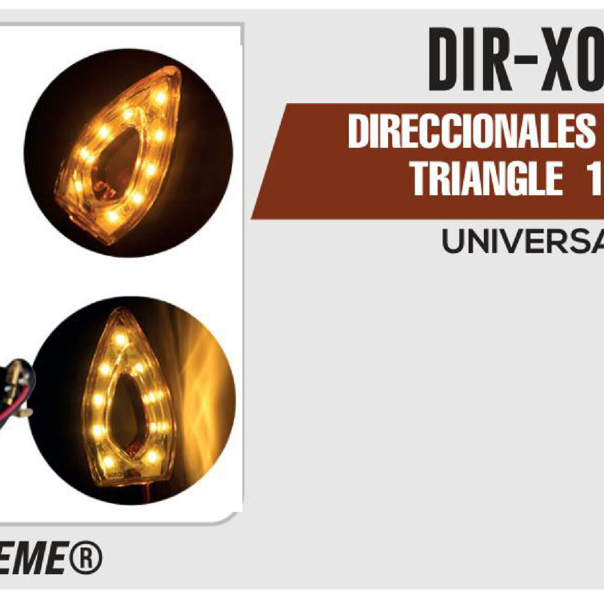 DIRECCIONALES LED ROJO TRIANGLE 12Vcc