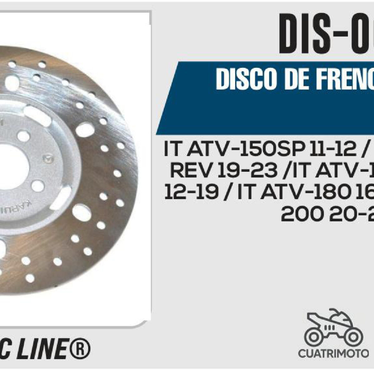 DISCO DE FRENO TRASERO