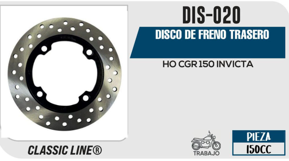 DISCO DE FRENO TRASERO