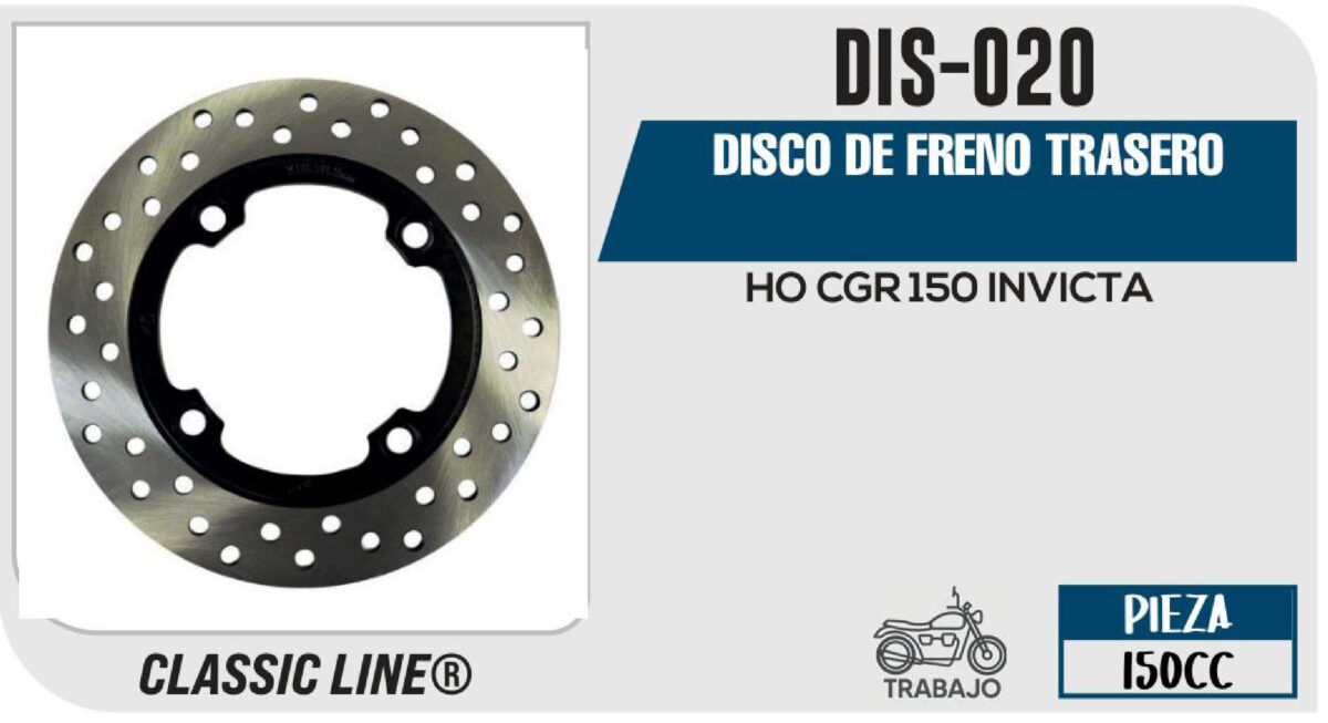 DISCO DE FRENO TRASERO