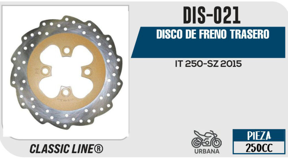 DISCO DE FRENO TRASERO