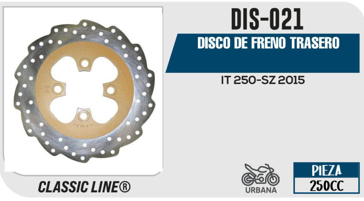 DISCO DE FRENO TRASERO