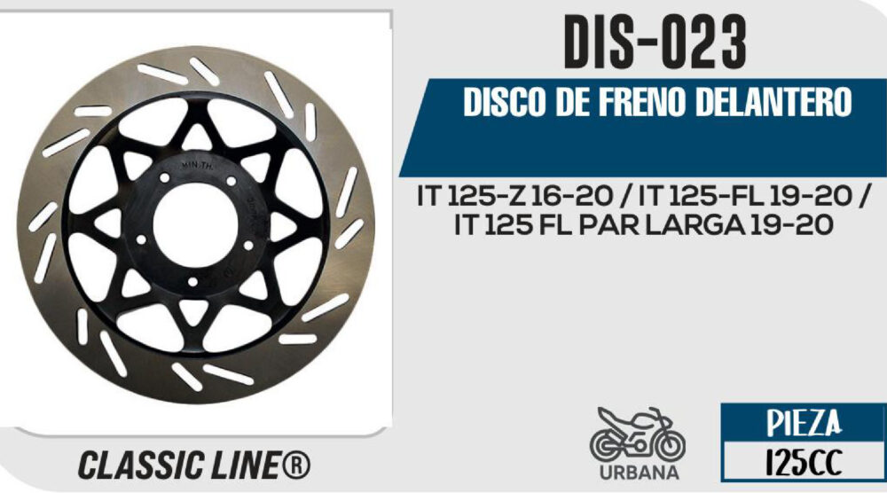 DISCO DE FRENO DELANTERO